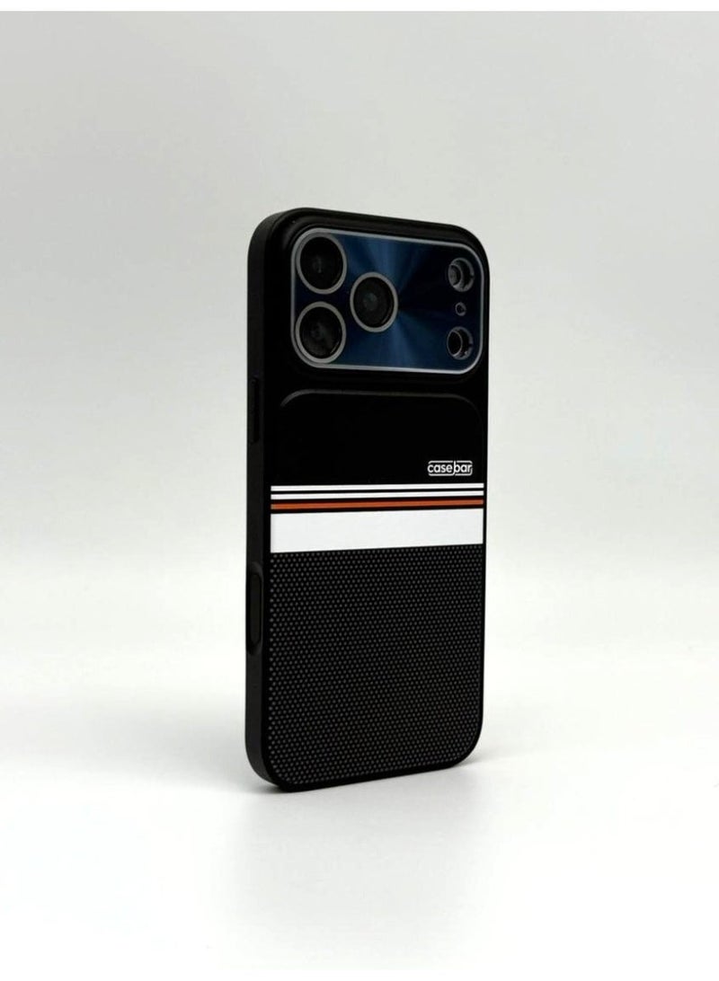 general CaseBar Retro Racing Series iPhone 17 Pro Max Case – Heritage Motorsport Black – Dual-Color 3D Texture & Skin-Friendly Slim Shockproof Cover - Image 3